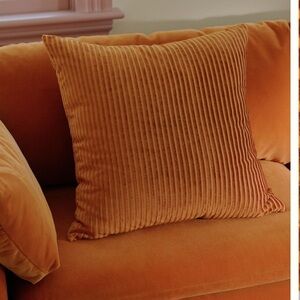 Anthropologie ribbed velvet pillow